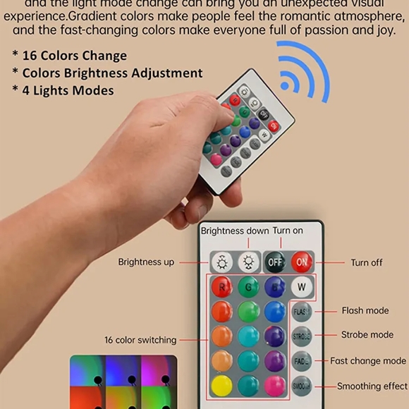 Sunset Lamp RGB Projection with Remote Control Atmosphere Lamp Backgound Deco - Picture 6 of 8